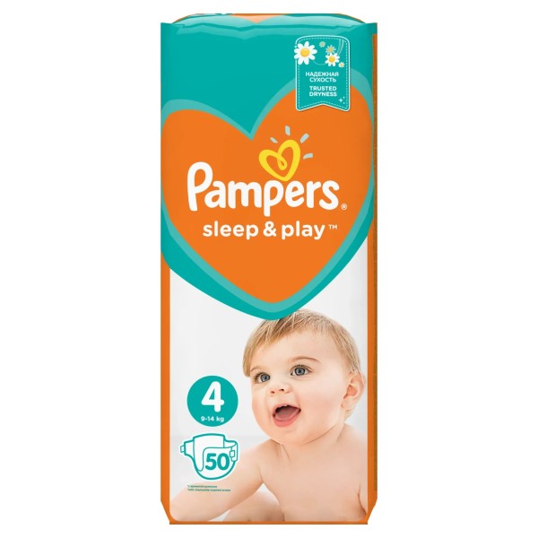 Pampers Sleep & Play pelenka, Maxi 4, 9-14 kg, 50 db