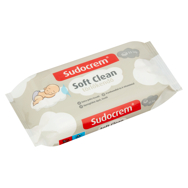 Sudocrem Soft clean törlőkendő 55 lap