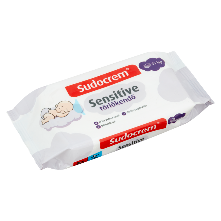 Sudocrem Sensitive törlőkendő  55 lap