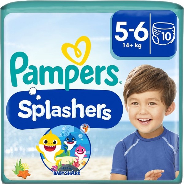 Pampers Splashers úszópelenka, méret: 5-6 (14 kg+), 10 db